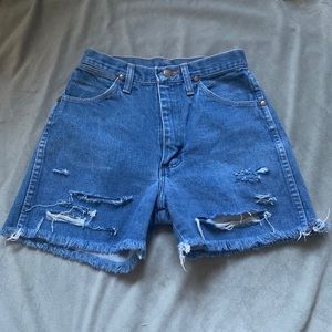 Wrangler denim cutoffs